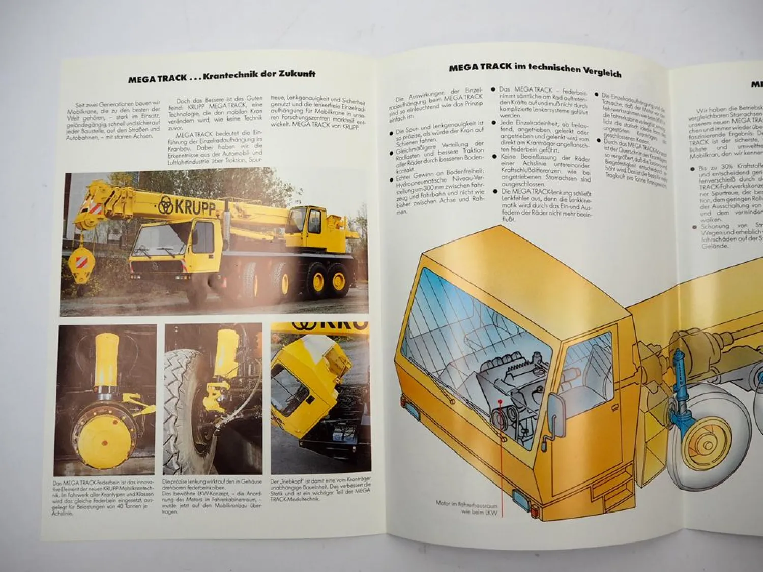 Original Prospekt Krupp KMK Mobilkran Autokran Megatruck 1980/90er Jahre