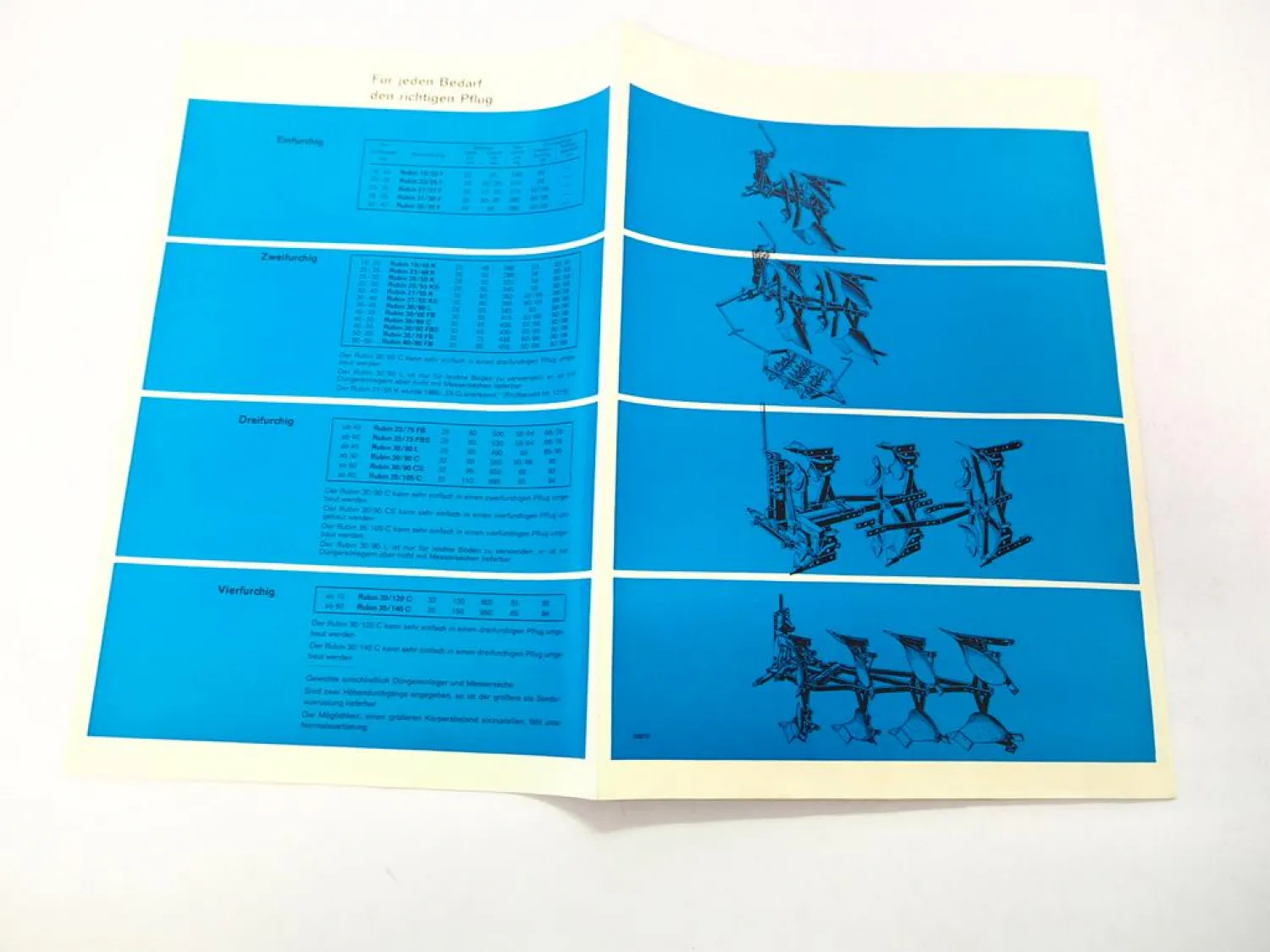 Original Prospekt Lemken Rubin Anbau Volldreh Pflug