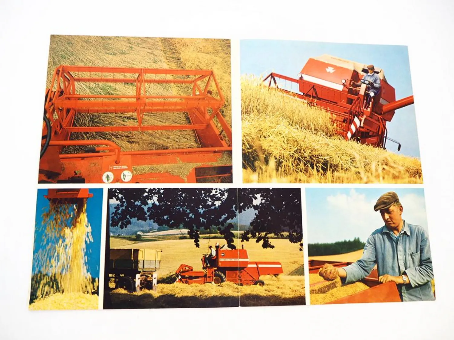 Original Prospekt Massey Ferguson MF187 Mähdrescher 1969 mit technischen Daten