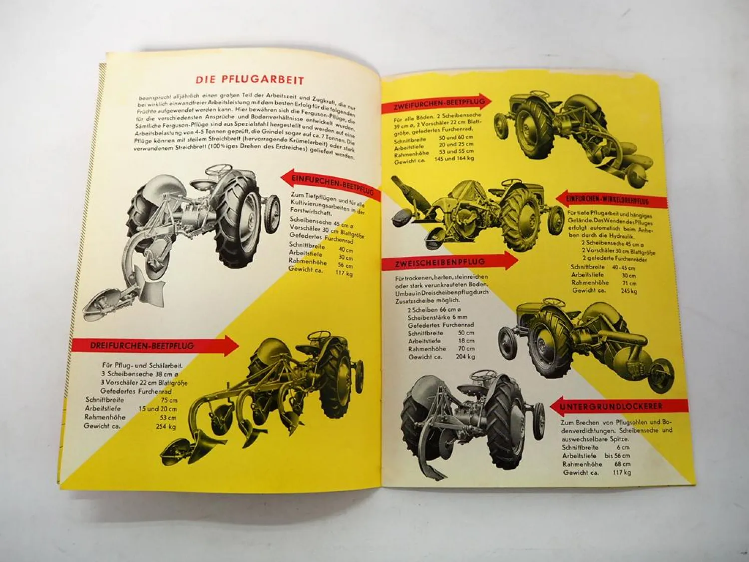 Original Prospekt Massey Harris Ferguson System Gerätekupplung f. Schlepper 1956