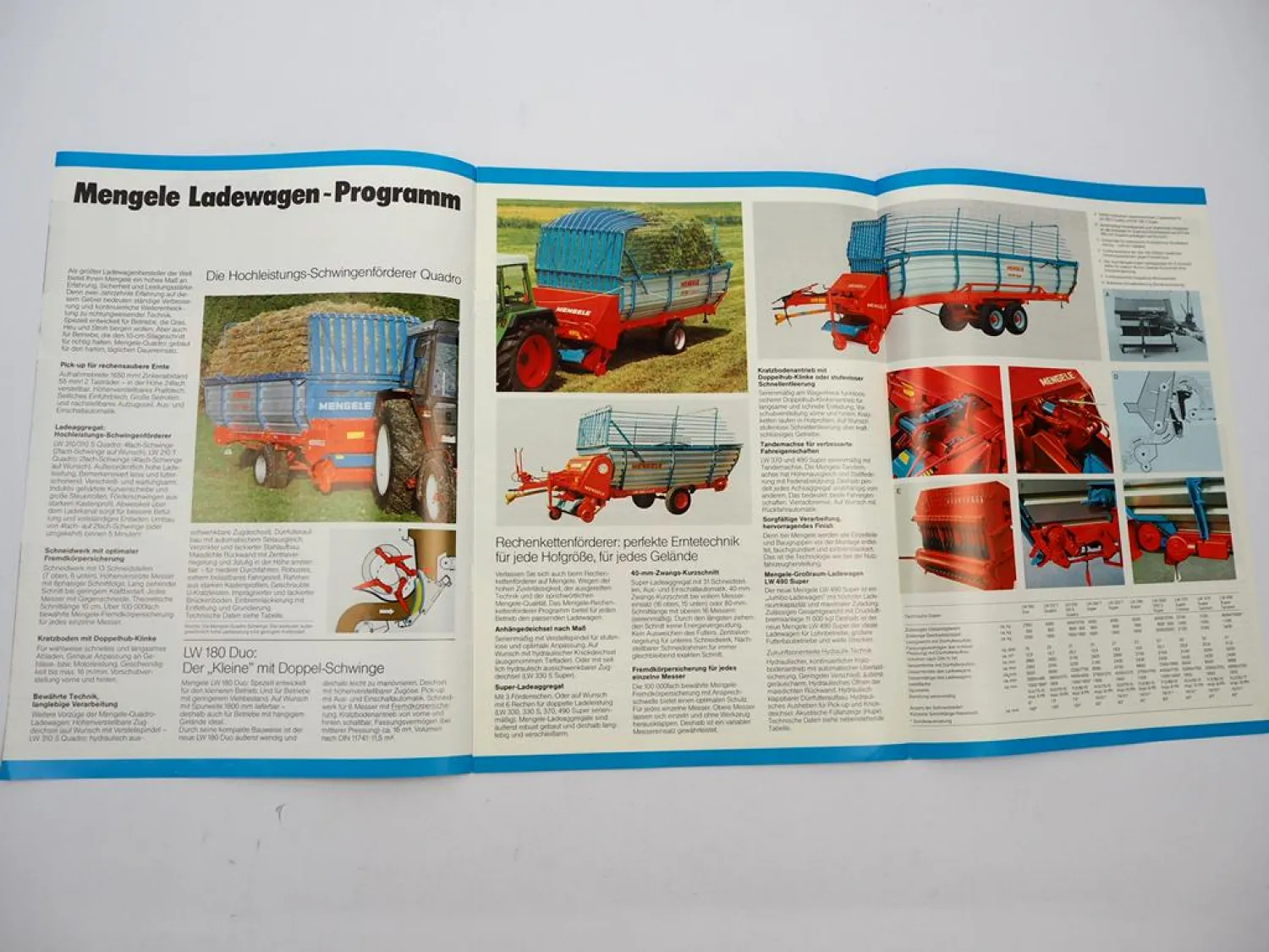 Original Prospekt Mengele Landtechnik Produktprogramm 1980er Jahre