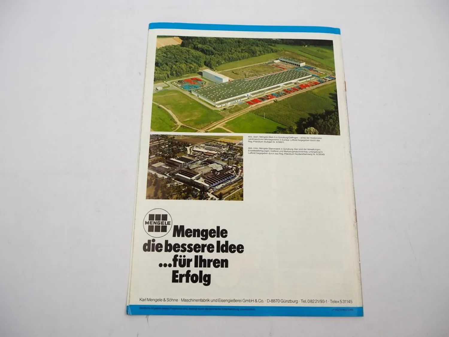 Original Prospekt Mengele Landtechnik Produktprogramm 1980er Jahre