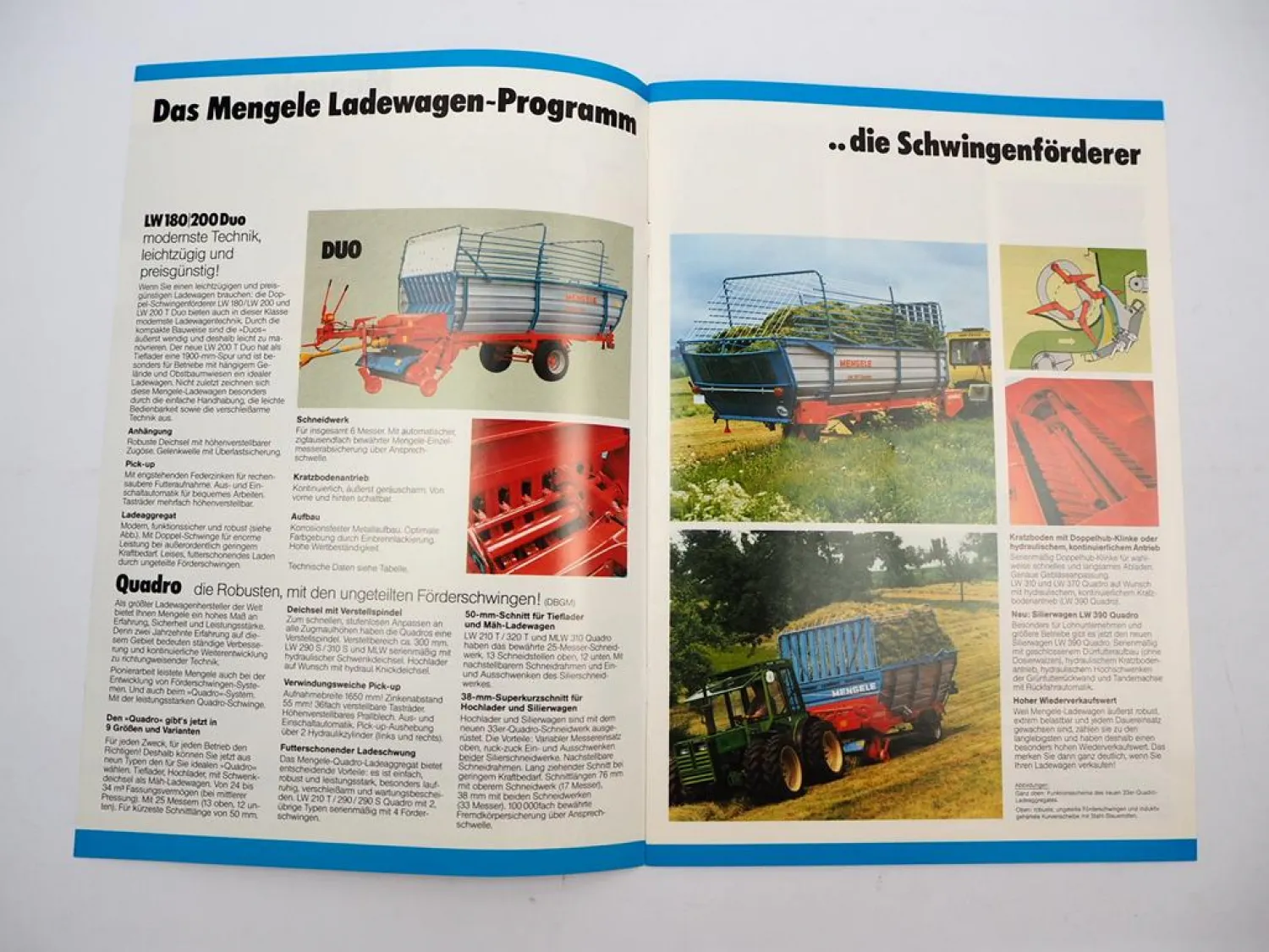 Original Prospekt Mengele Landtechnik Produktprogramm 1984/85