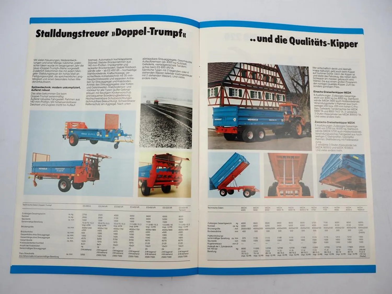Original Prospekt Mengele Landtechnik Produktprogramm 1984/85