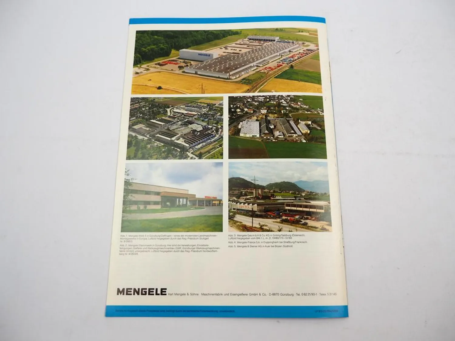 Original Prospekt Mengele Landtechnik Produktprogramm 1984/85