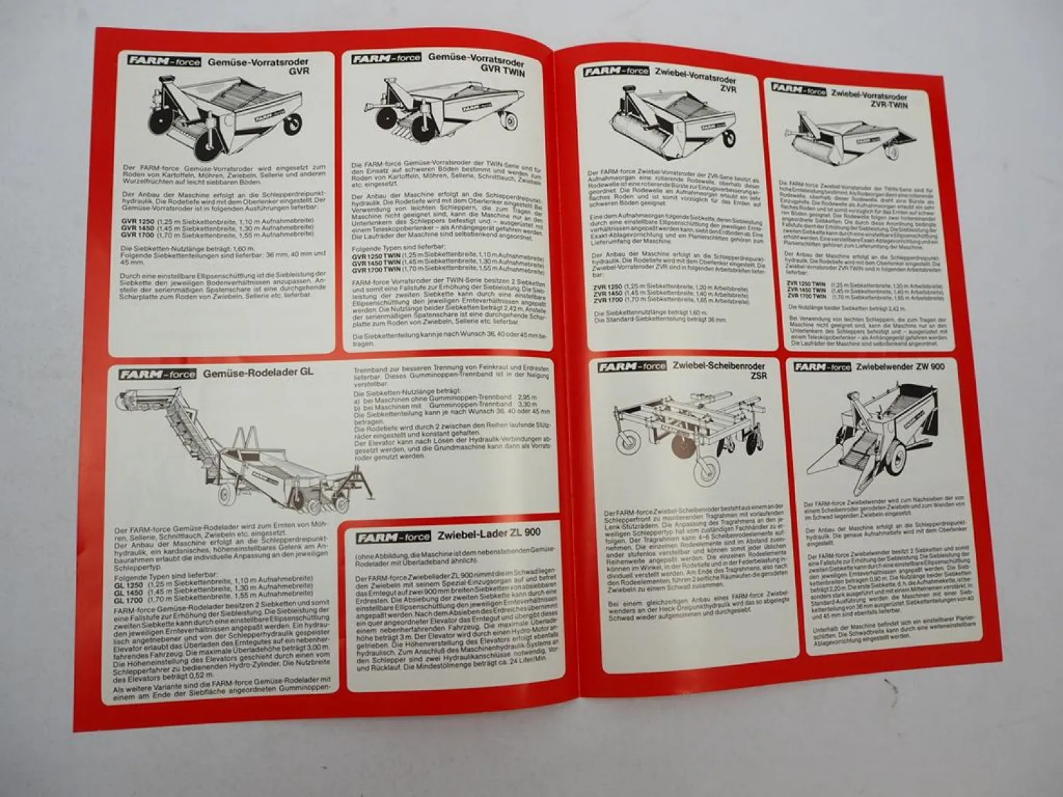 Original Prospekt Niewöhner Farm force Erntemaschine Feldgemüse 1980/90er Jahre