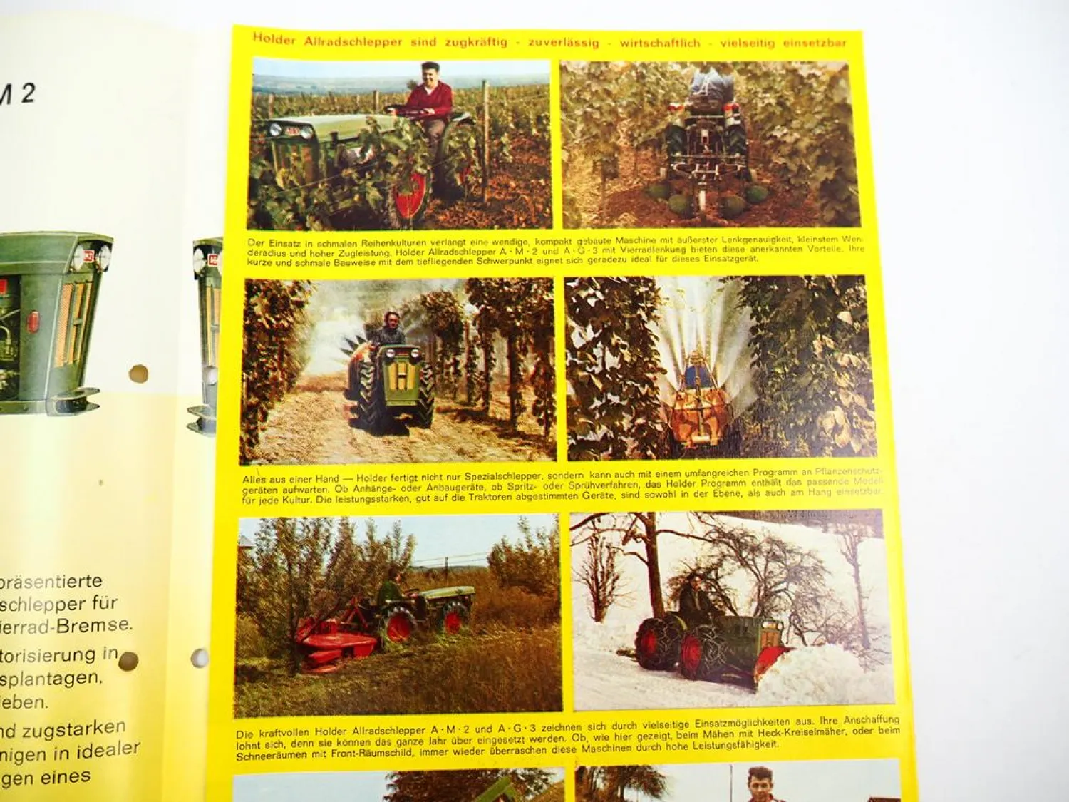 Original Prospekt Preisliste Holder Cultitrac AM2 AG3 Allradschlepper 1970