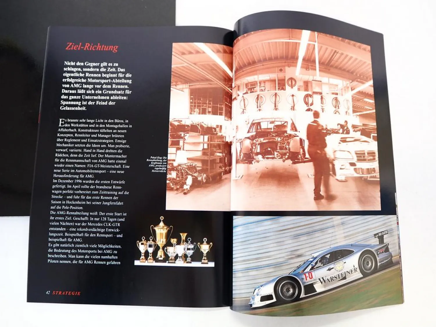 Original Prospekt Pressemappe Mercedes Benz AMG Modelle mit 9 Fotos ca. 1997