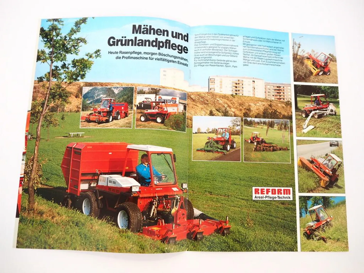 Original Prospekt Reform Metrac 3003K Traktor Rasenpflege Winterdienst 1990er