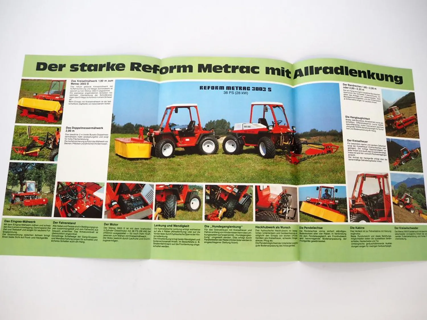 Original Prospekt Reform Metrac 3003S Traktor Mäher Winterdienst 1990er Jahre