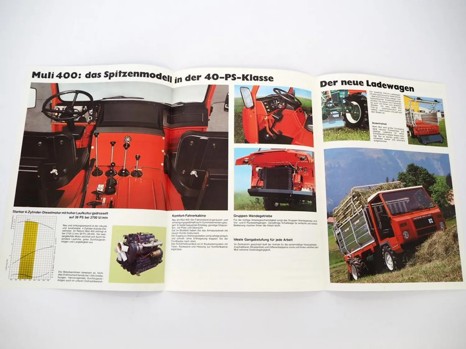 Original Prospekt Reform Muli 400 Transporter Geräteträger 1990er Jahre