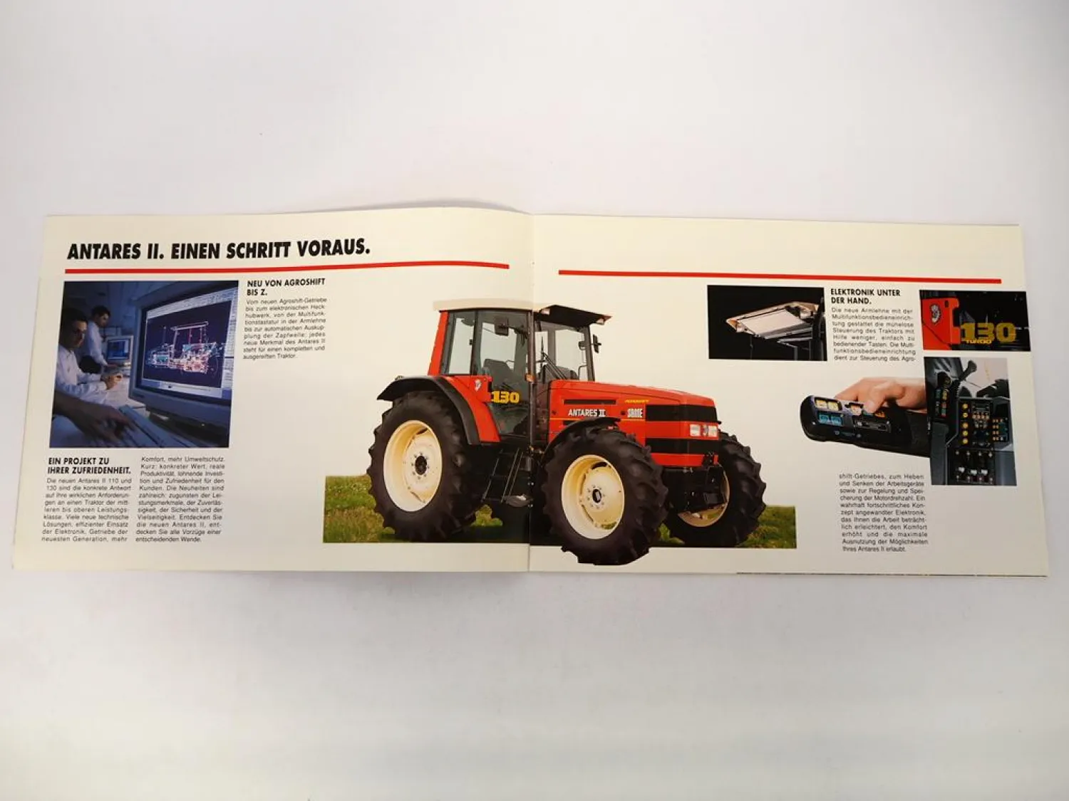 Original Prospekt Same Antares II 110 130 Schlepper mit technischen Daten 1998