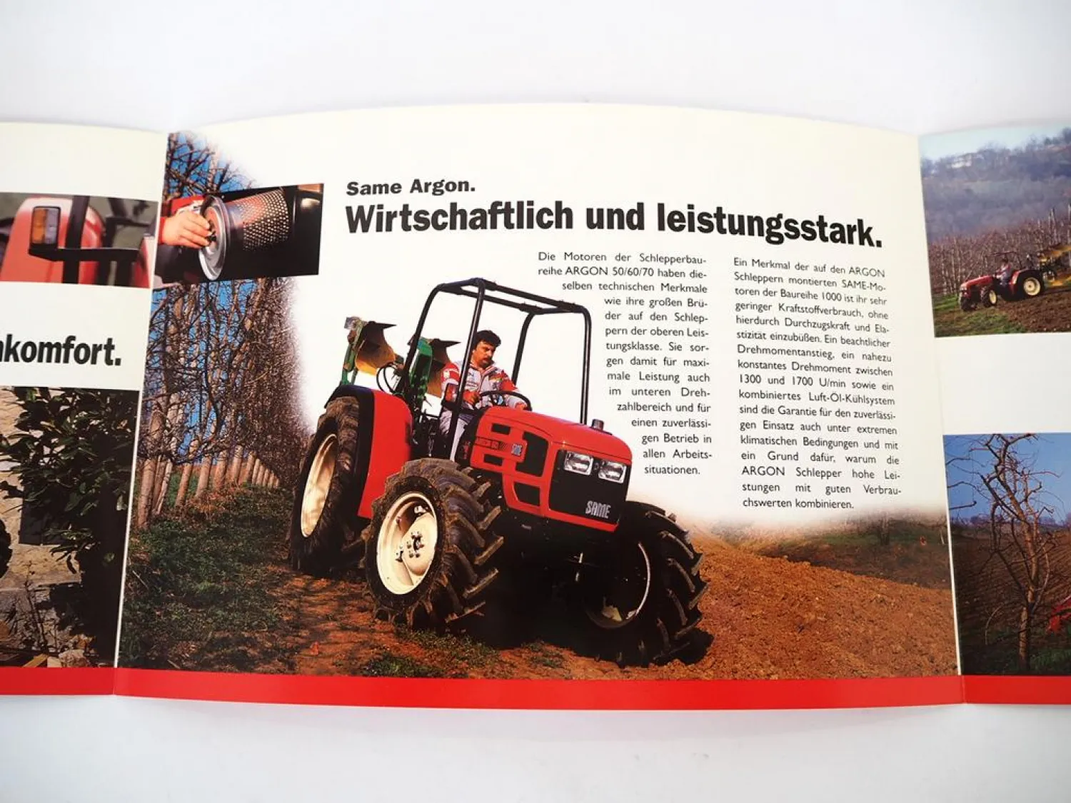 Original Prospekt Same Argon 50 60 70 Schlepper 09/1999 mit technischen Daten