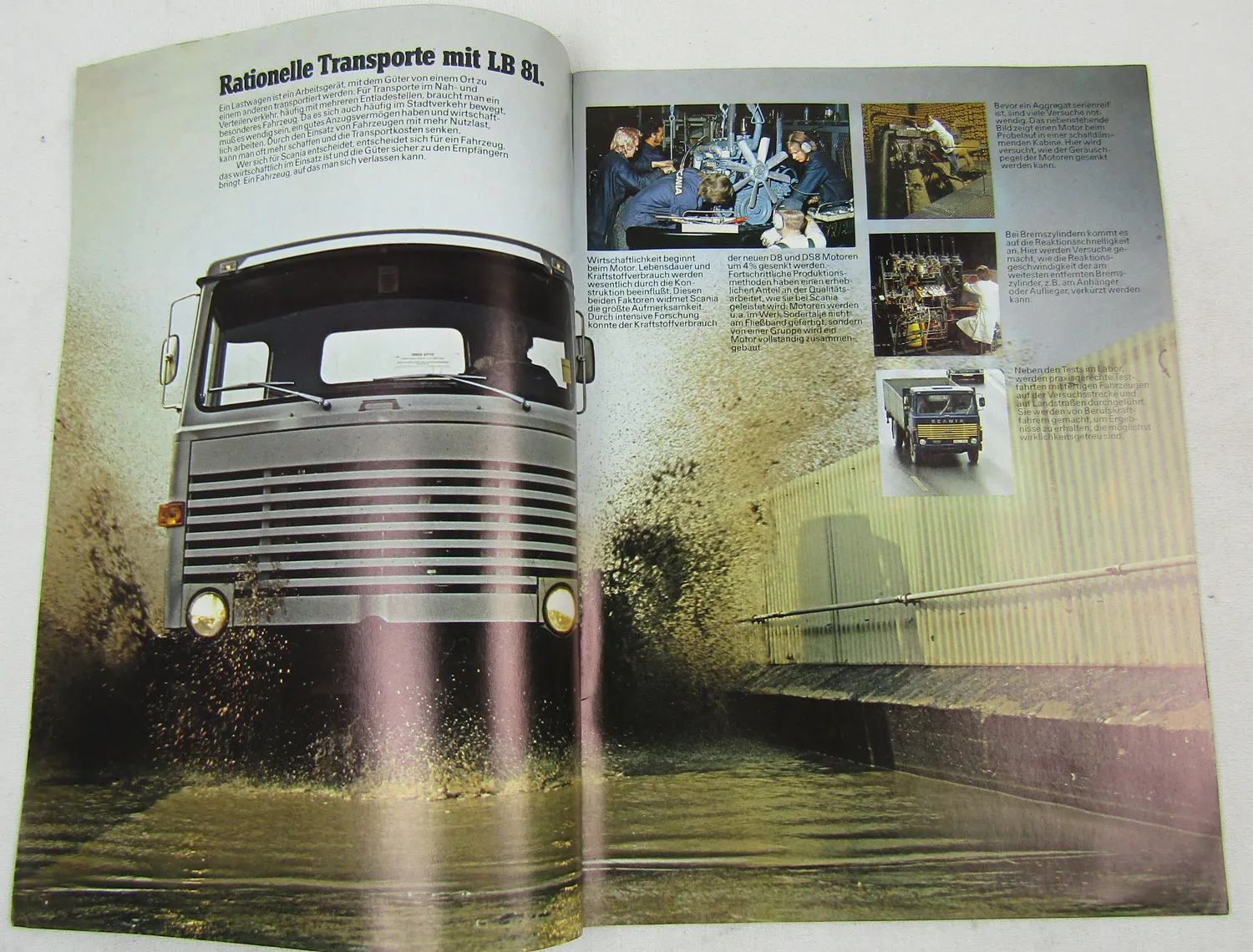 original Prospekt SCANIA LB81 LKW von 6/1977 mit technischen Daten