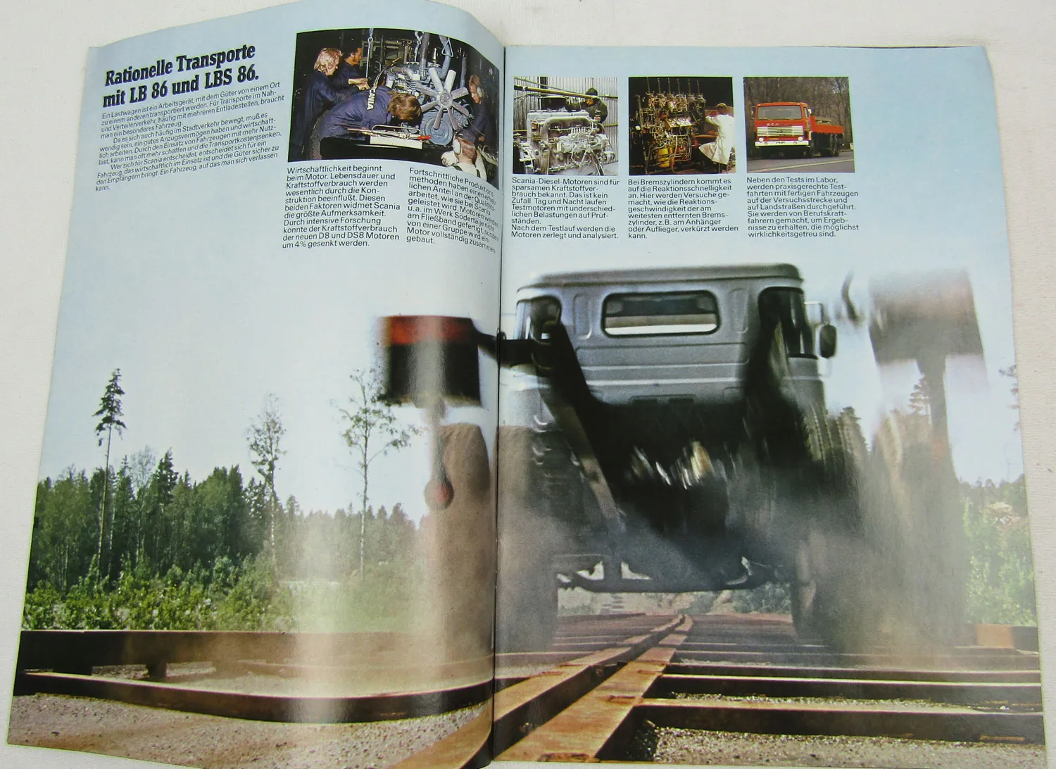 original Prospekt SCANIA LB86 LBS86 mit technischen Daten 8/1975
