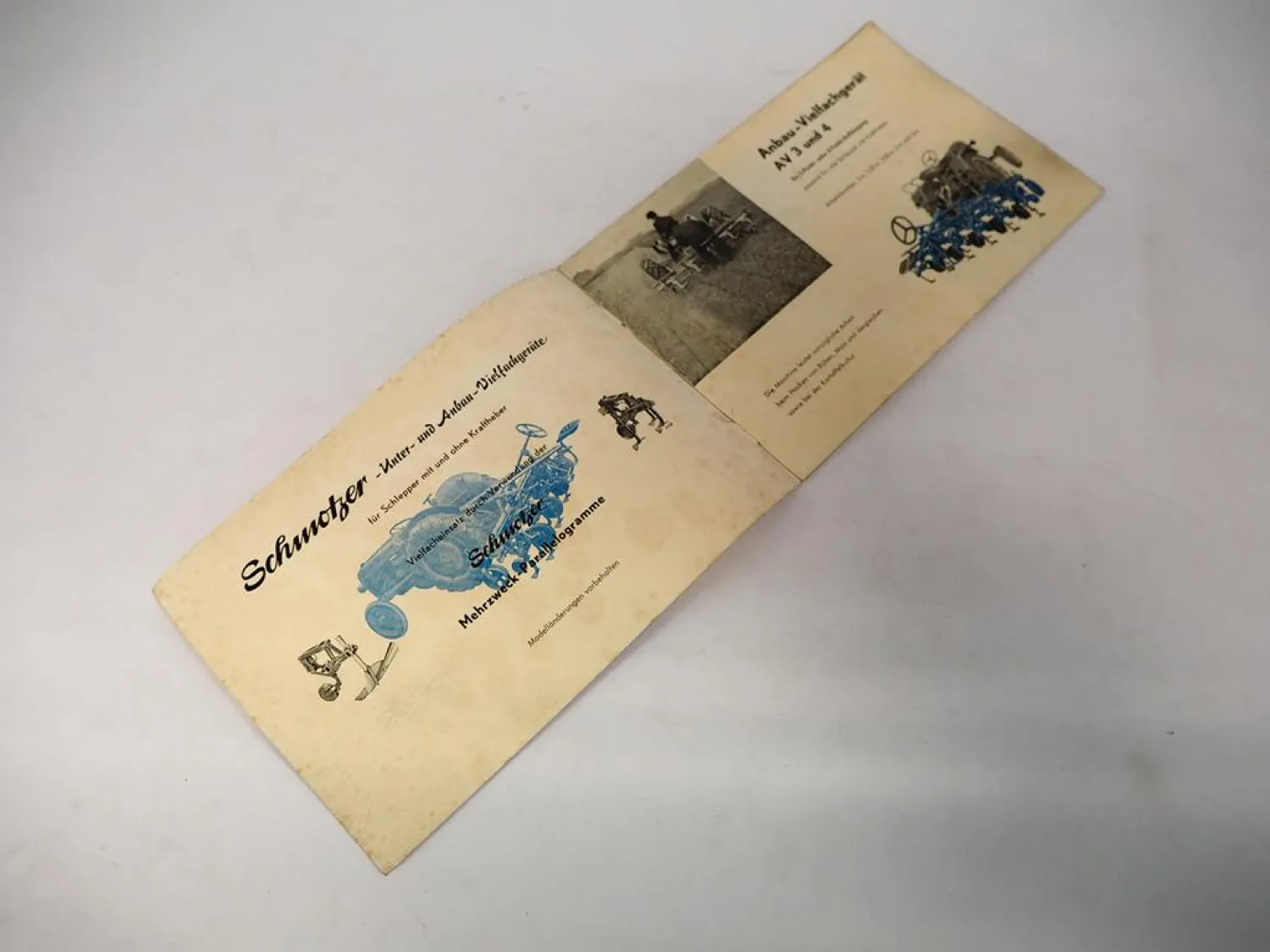 Original Prospekt Schmotzer Anbau Vielfachgeräte für Schlepper Eicher Lanz Alldog