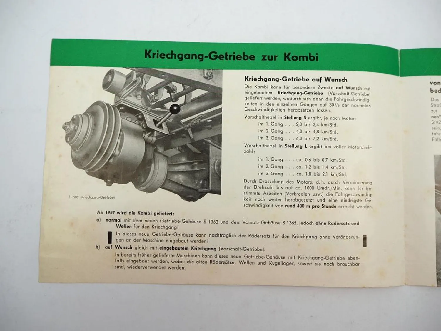 Original Prospekt Schmotzer Mehrzweckgerät Kombi ca. 1957