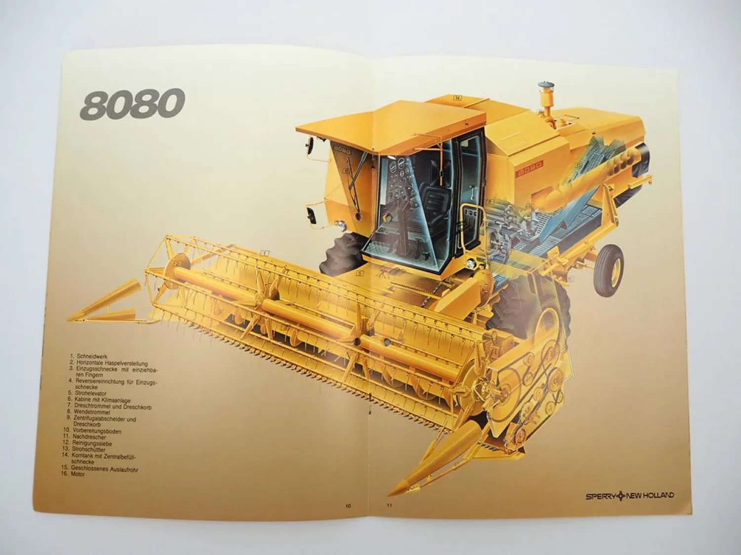 Original Prospekt Sperry New Holland 8080 Mähdrescher 1985