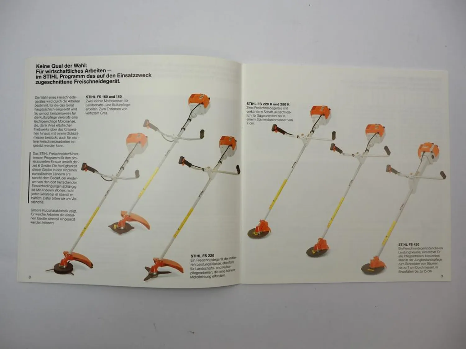 Original Prospekt Stihl Motorsensen Freischneider 1988 Ratgeber Forstwirtschaft