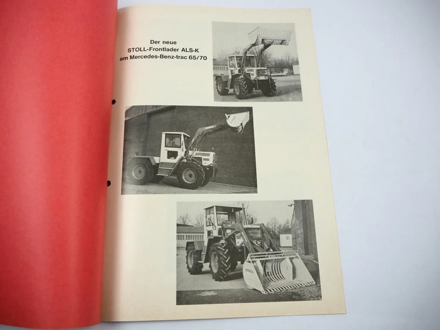 Original Prospekt Stoll Frontlader ALS für Mercedes Benz MB Trac 1975