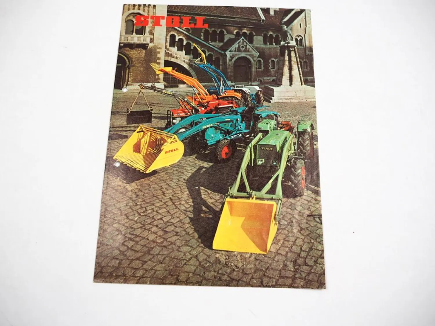 Original Prospekt Stoll Frontlader N & S am Traktor Fendt IHC Ford Deutz