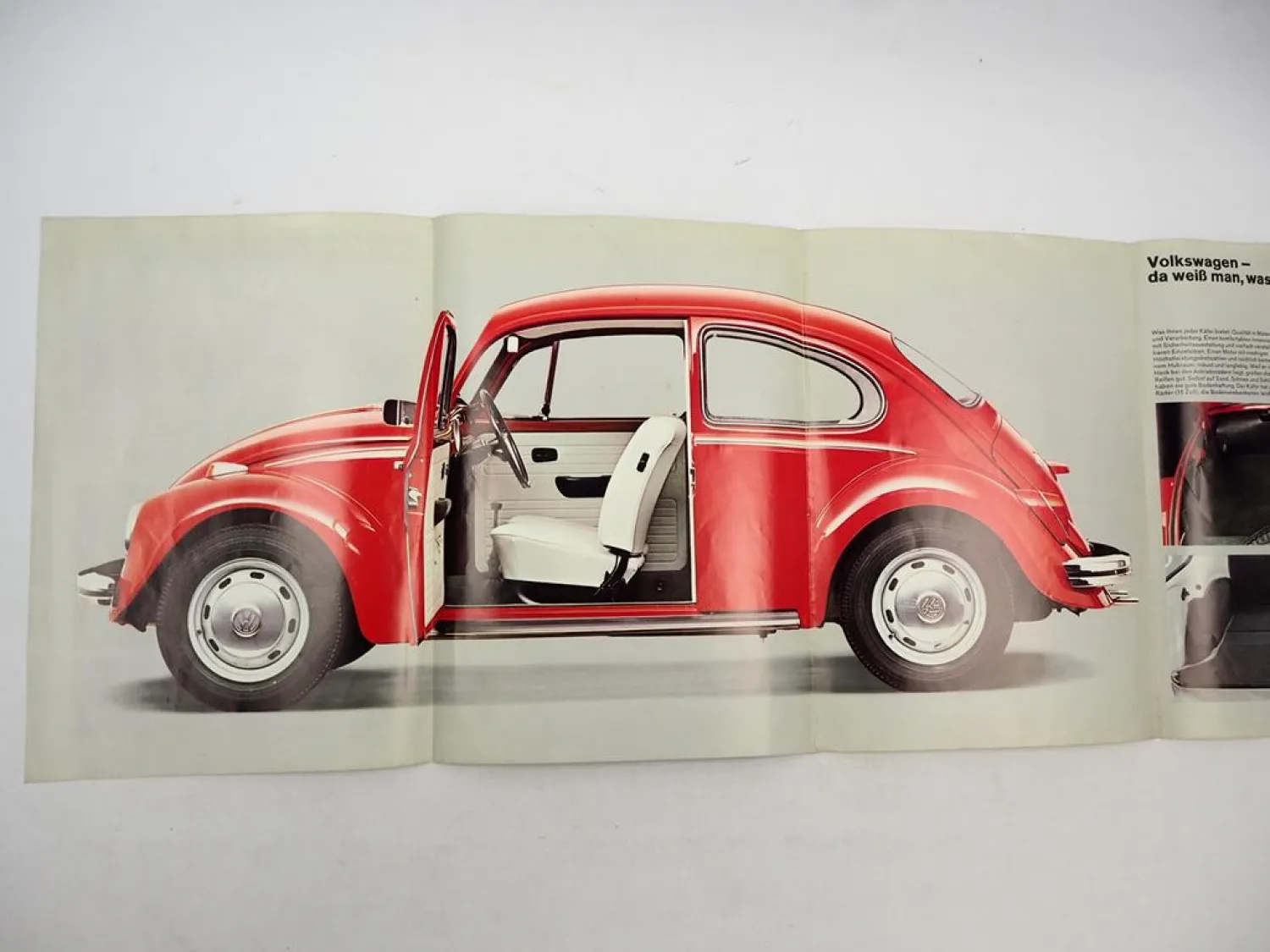 Original Prospekt VW Käfer 1200 1300 1500 Limousine Cabrio 1969