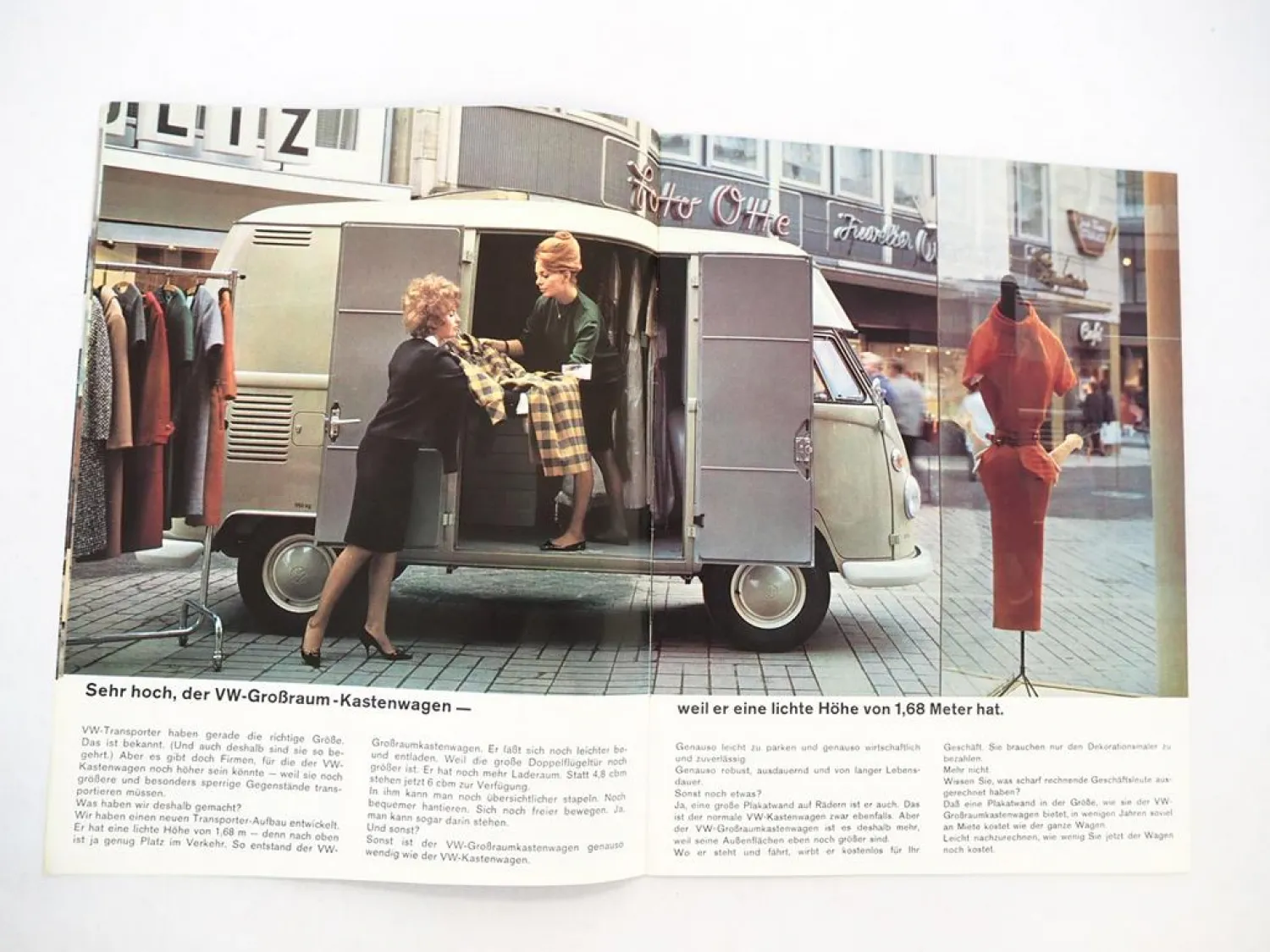 Original Prospekt VW T1 Transporter Bus Kastenwagen Pritschenwagen 1964