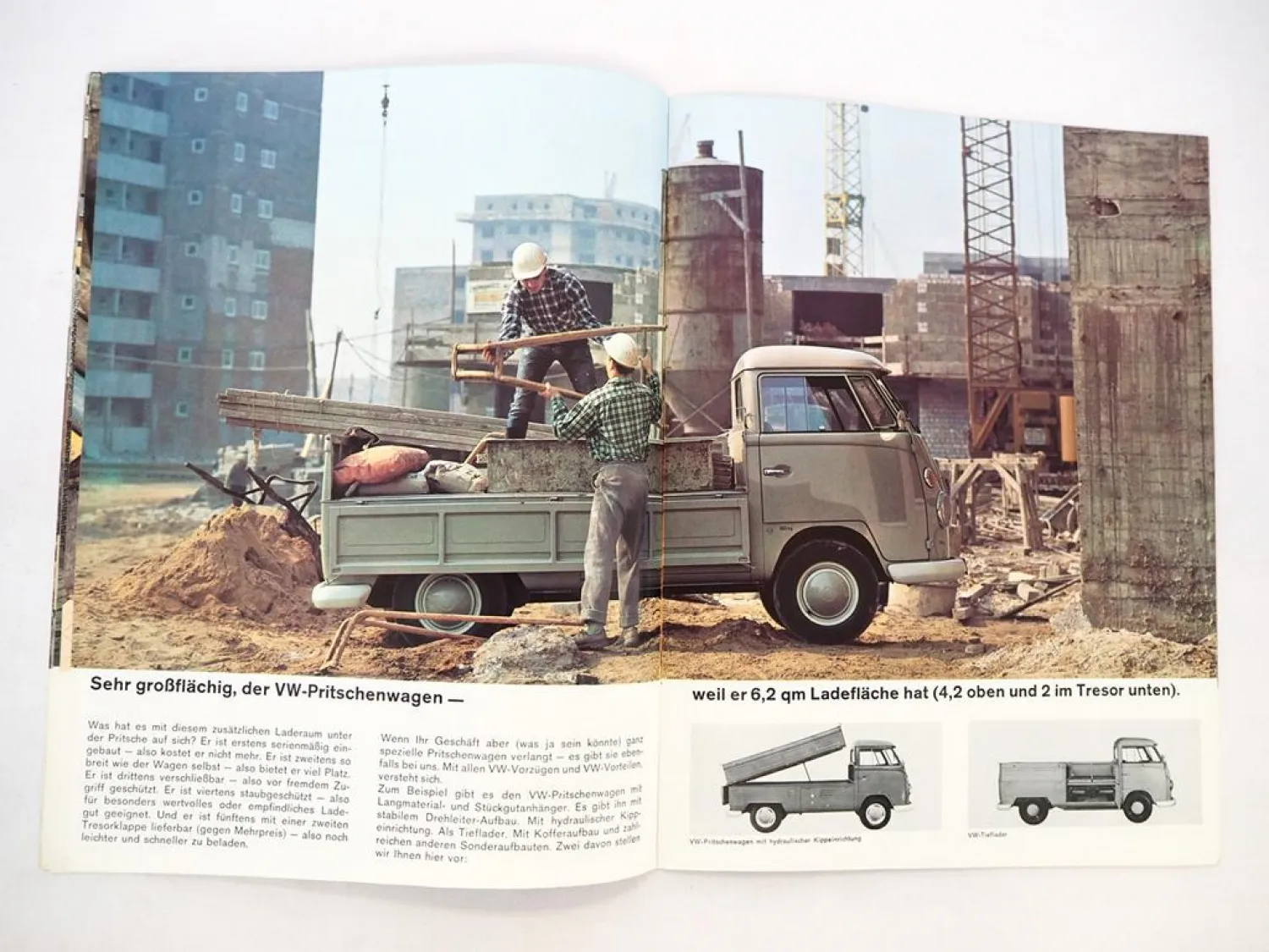 Original Prospekt VW T1 Transporter Bus Kastenwagen Pritschenwagen 1964