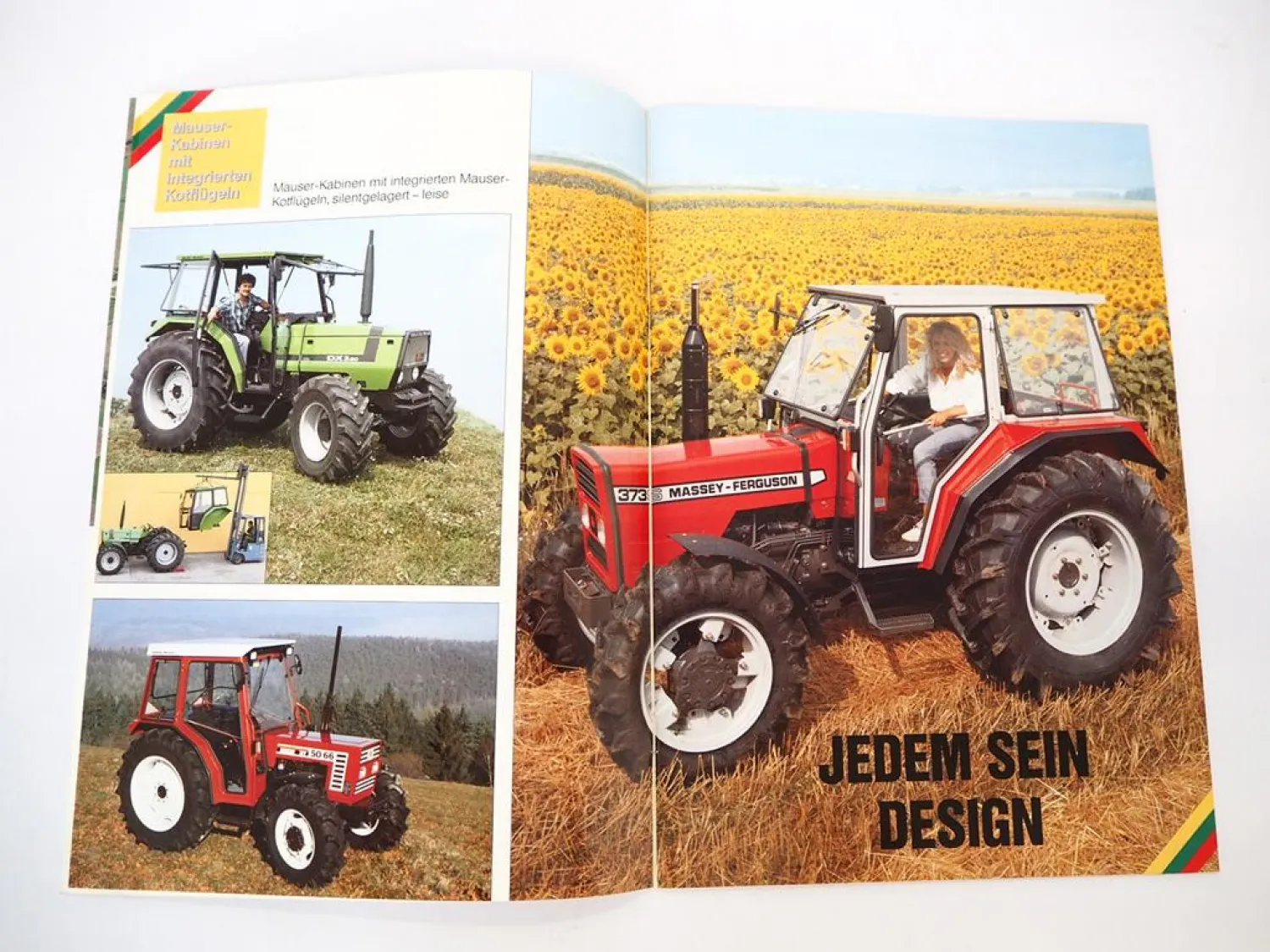 Original Prospekt Walter Mauser 30 Jahre Firmenjubiläum Traktor Kabinen 1990