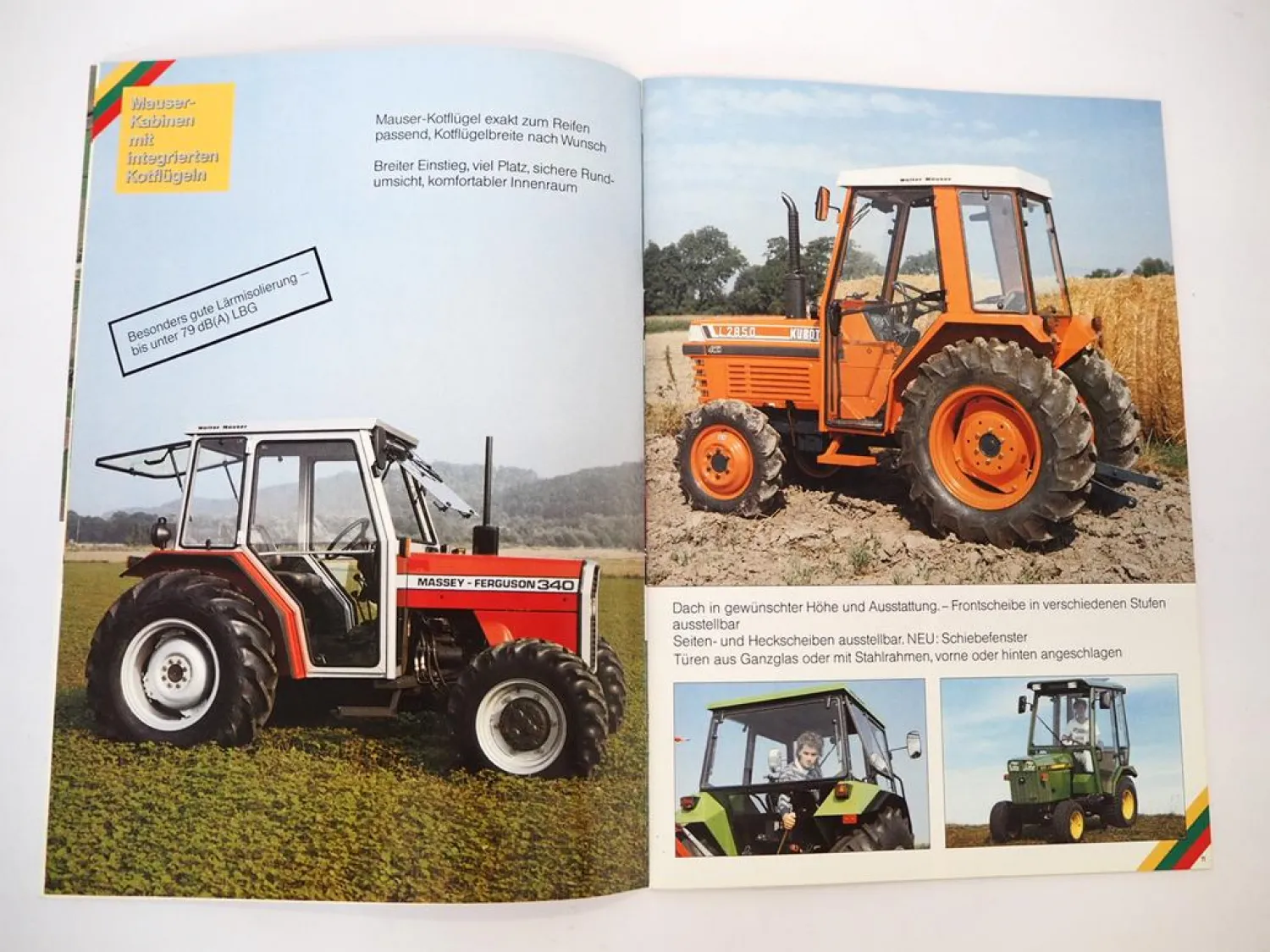 Original Prospekt Walter Mauser 30 Jahre Firmenjubiläum Traktor Kabinen 1990