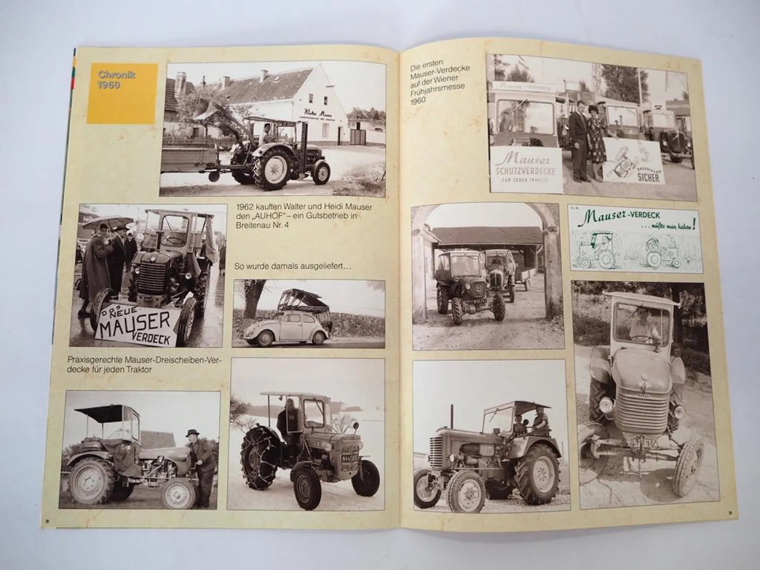 Original Prospekt Walter Mauser 30 Jahre Firmenjubiläum Traktor Kabinen 1990