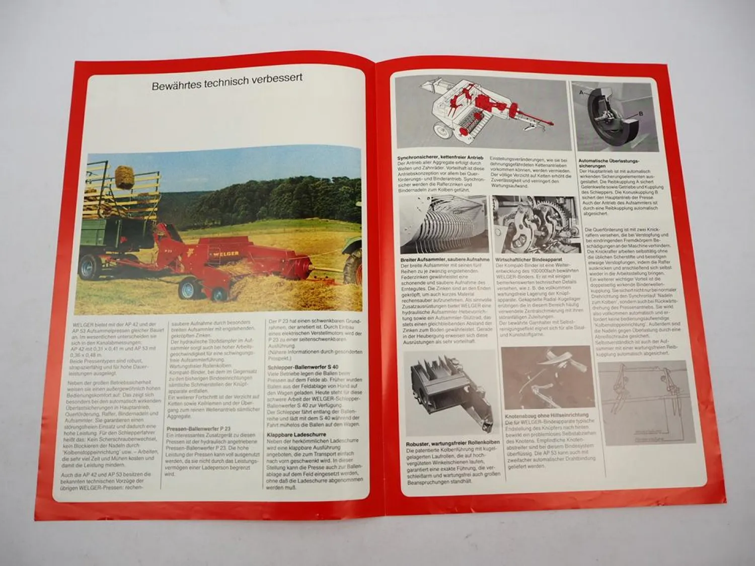 Original Prospekt Welger AP 42 53 Aufsammel Presse 1983/84 mit technischen Daten