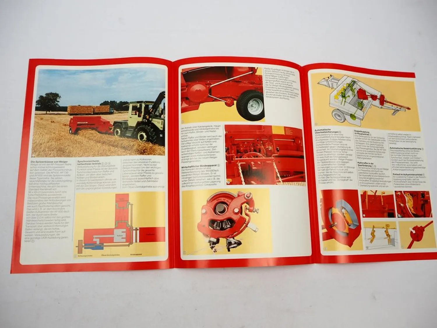 Original Prospekt Welger AP 630 730 830 Aufsammel Presse 1989 mit techn. Daten