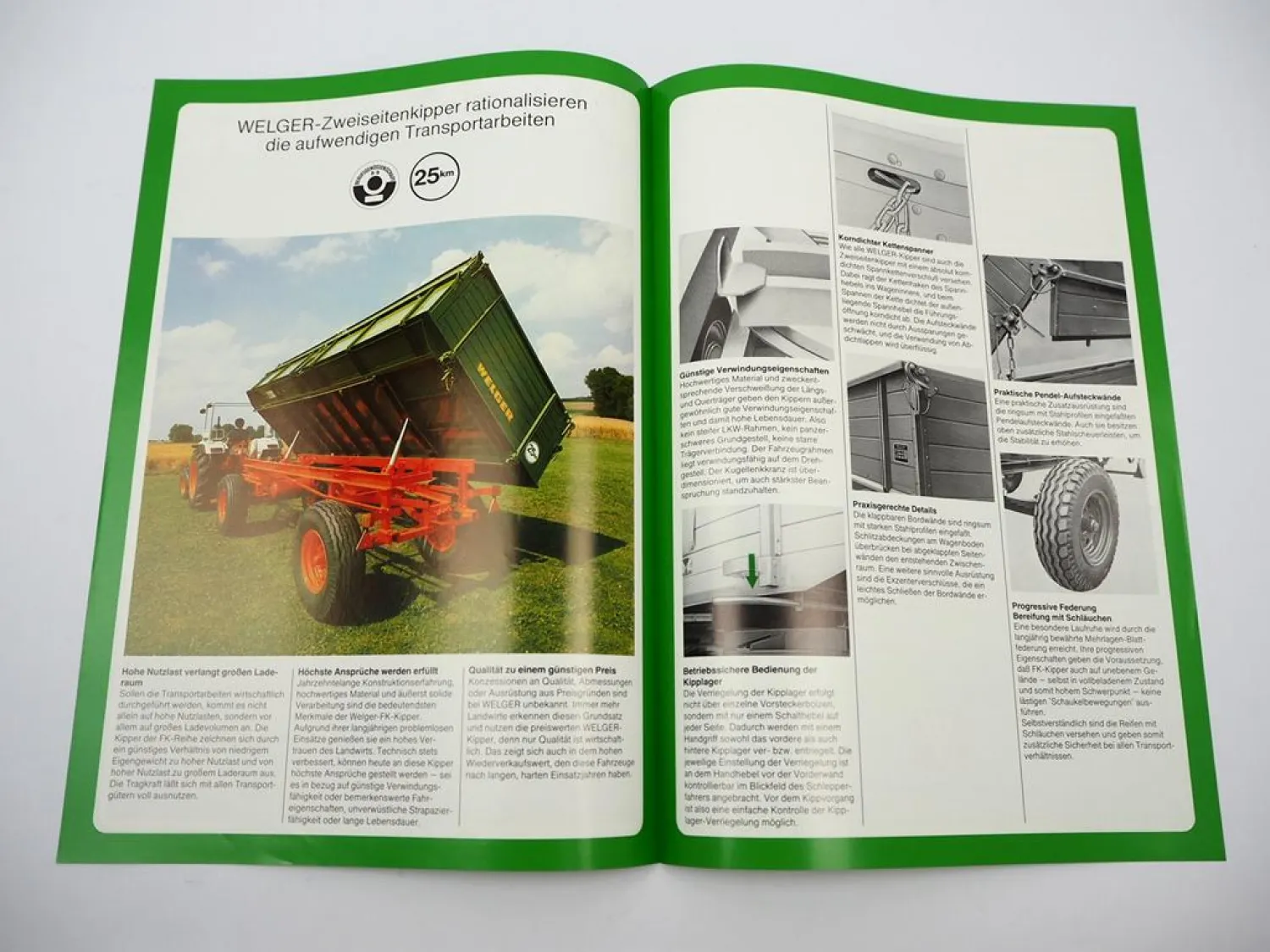 Original Prospekt Welger FK 90 110 130 Zweiseitenkipper Anhänger 1983