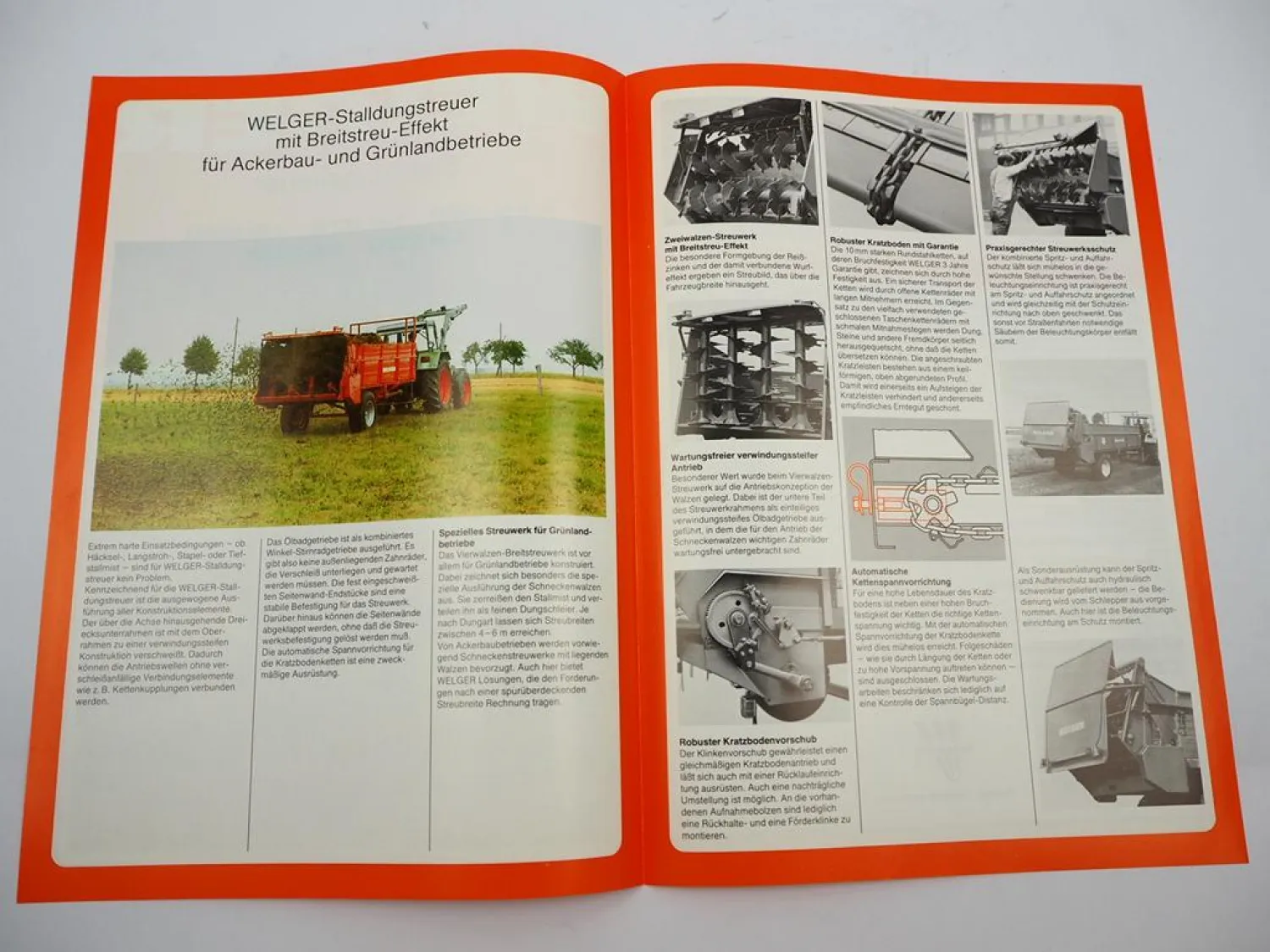 Original Prospekt Welger LS 260 270 280 290 300 Stalldungstreuer 1988