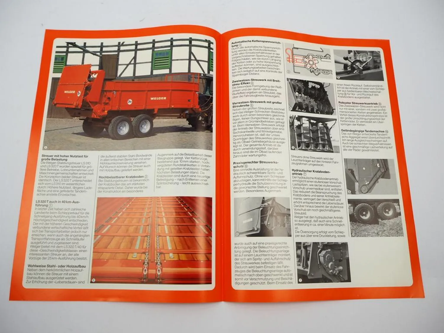 Original Prospekt Welger LS 310 320T 320T/40 Stalldungstreuer 1988