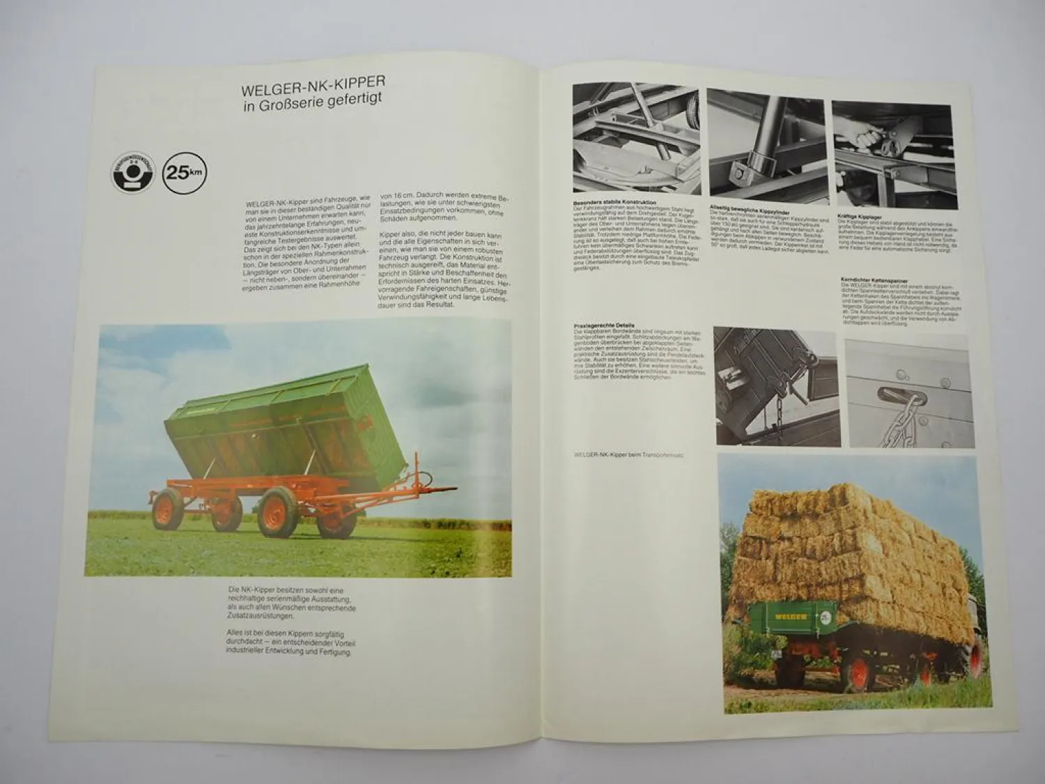 Original Prospekt Welger NK 70 90 Zweiseiten Kipper Anhänger 1978