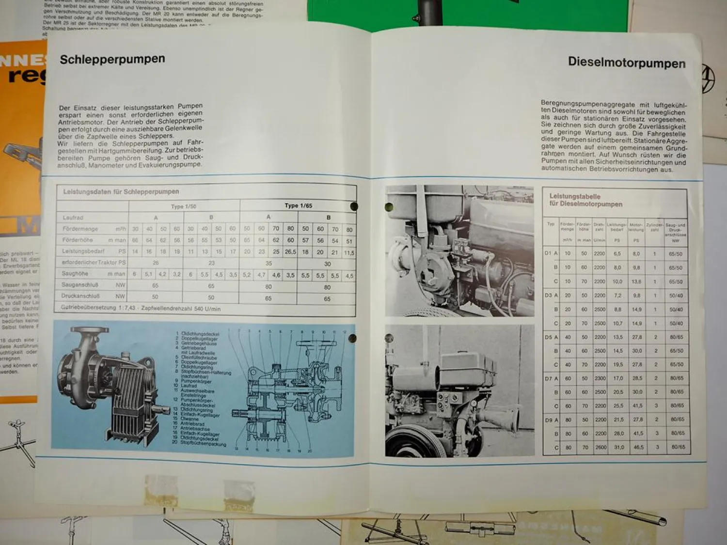 Original Prospekte Konvolut Mannesmann Beregnungsanlagen 1970er Jahre