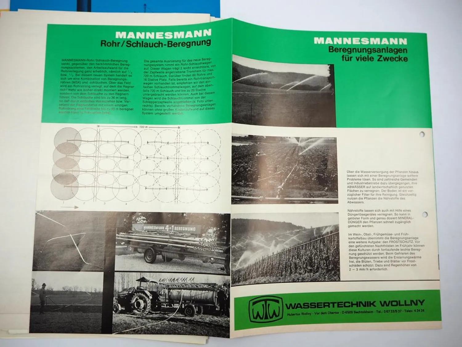 Original Prospekte Konvolut Mannesmann Beregnungsanlagen 1970er Jahre