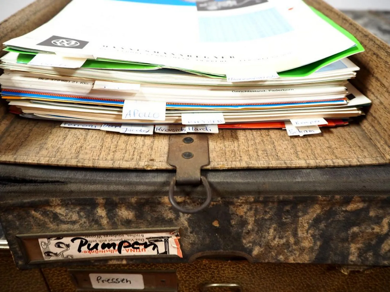 Original Prospekte von Pumpen aus der Landwirtschaft in Archivkasten 1970/90er