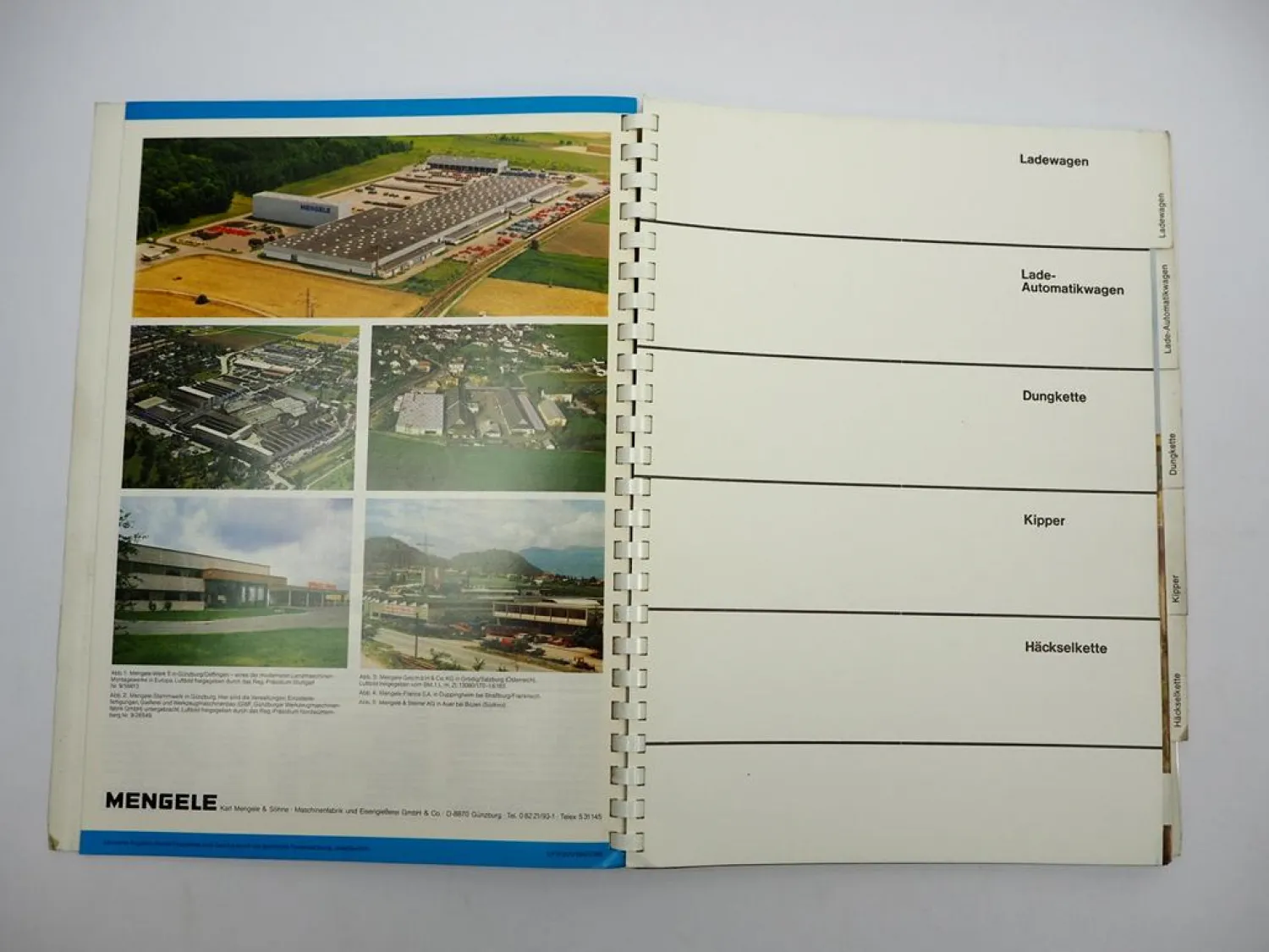 Original Prospektheft ca. 23 Prospekte Mengele Landtechnik Produktprogramm 1984