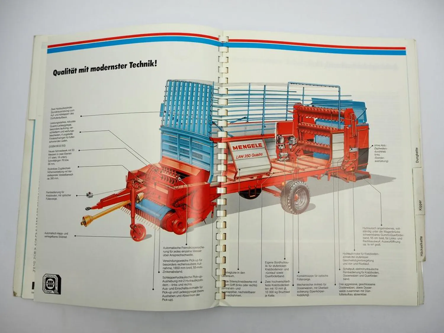 Original Prospektheft ca. 23 Prospekte Mengele Landtechnik Produktprogramm 1984
