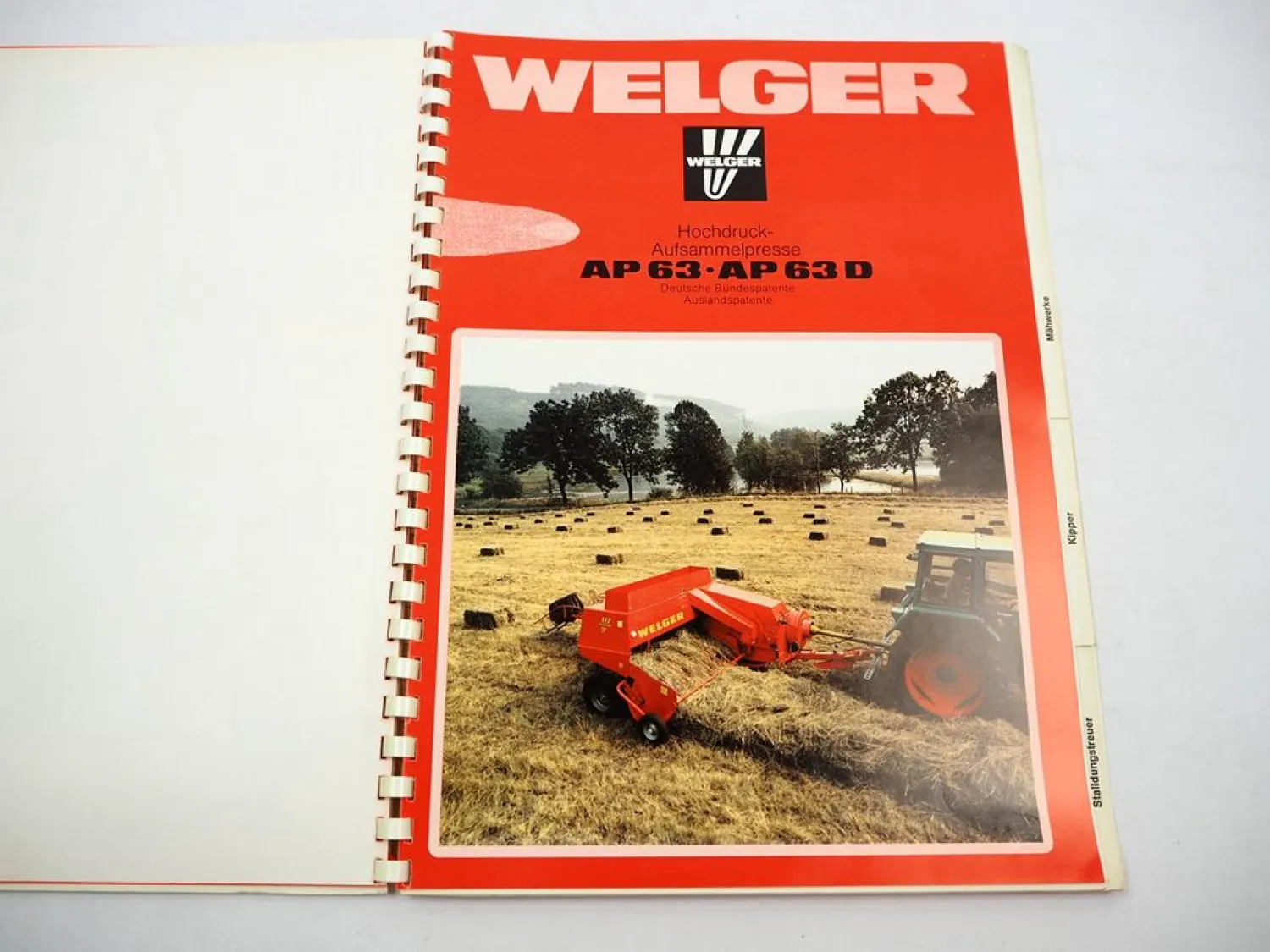 Original Prospektmappe m. 20 Prospekten Welger Verkaufsprogramm Landtechnik 1982