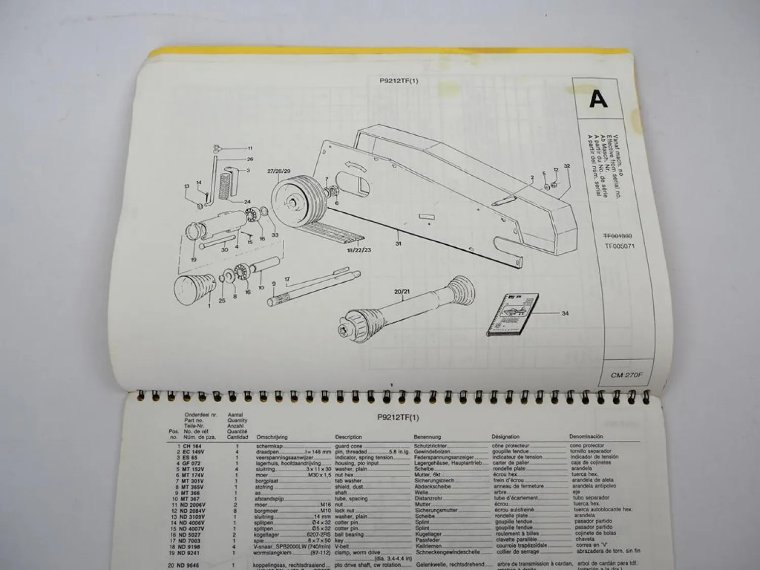 Original PZ Greenland CM270F Rotormäher Ersatzteilliste Spare Parts List