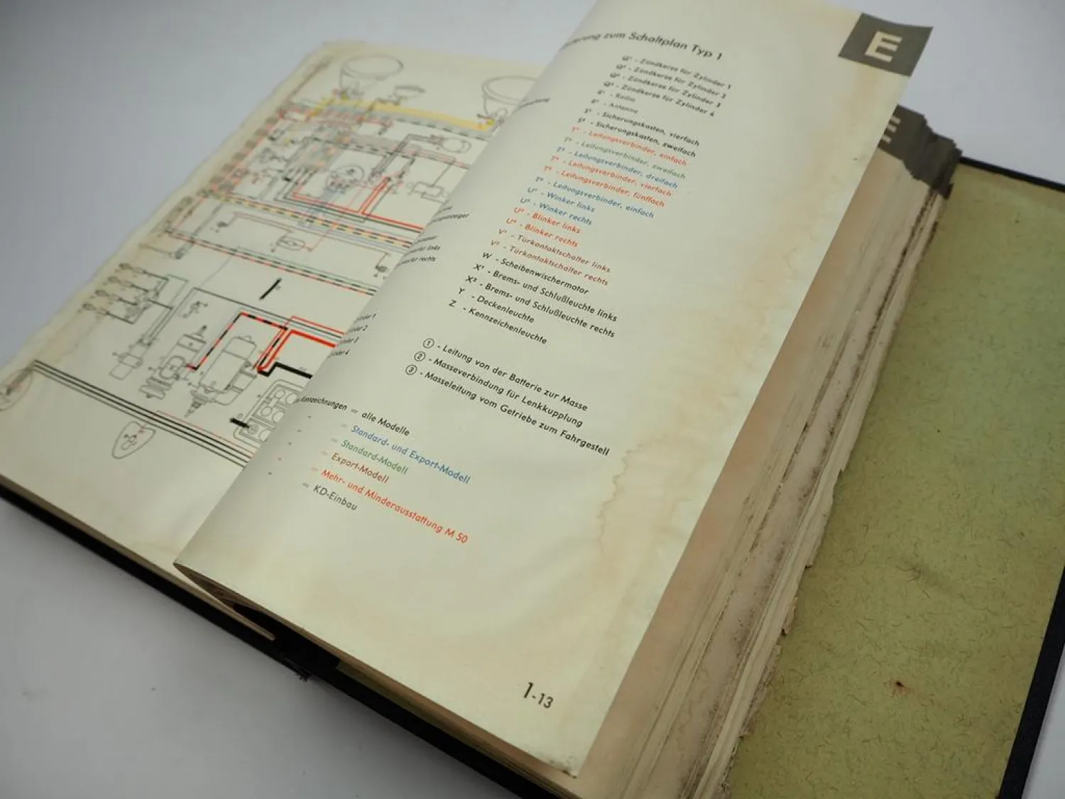 Original Reparaturleitfaden VW Käfer Typen 11 14 15 Werkstatthandbuch 1952/57