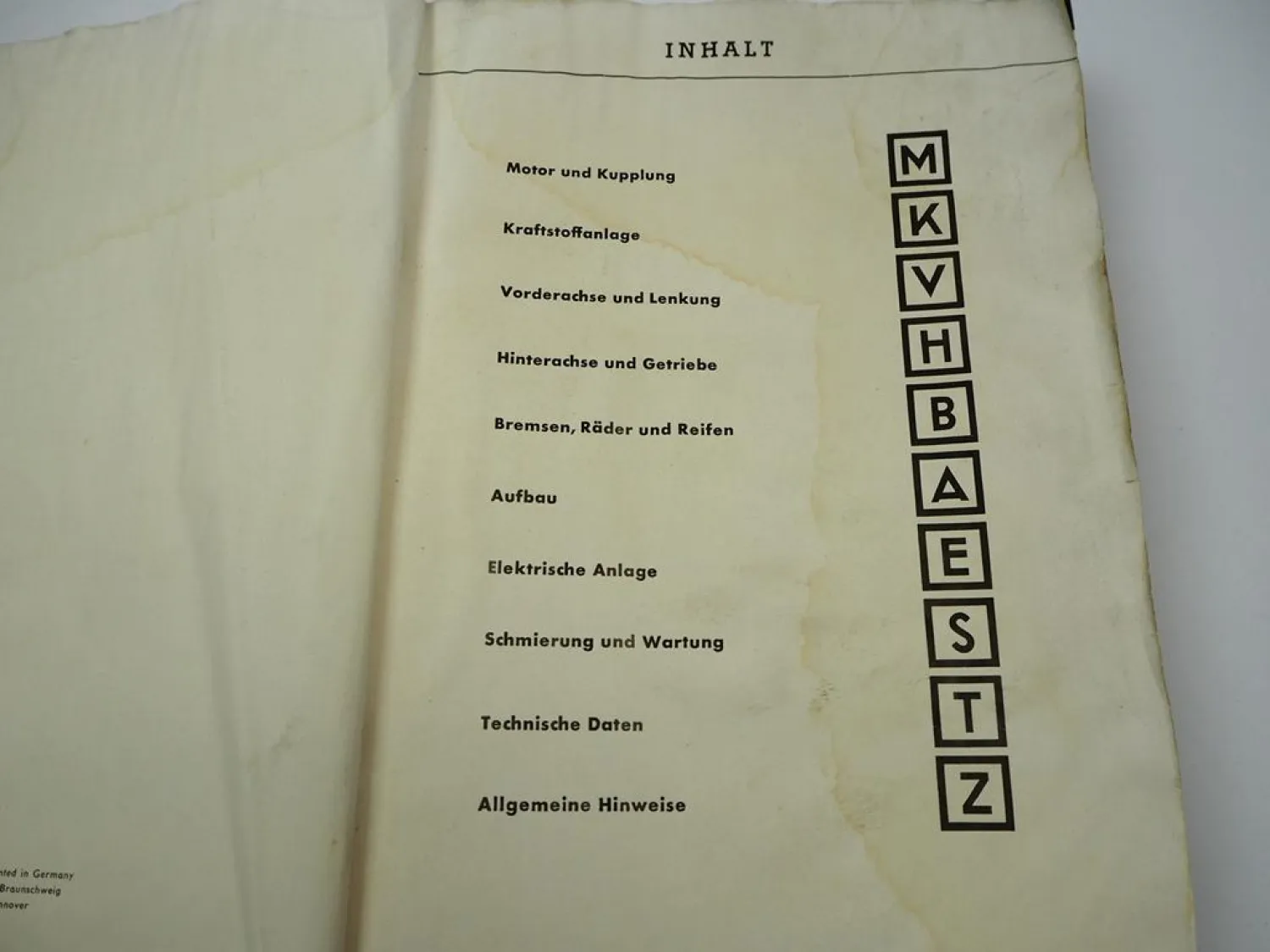 Original Reparaturleitfaden VW Transporter T1 Typ 2 Werkstatthandbuch 1953