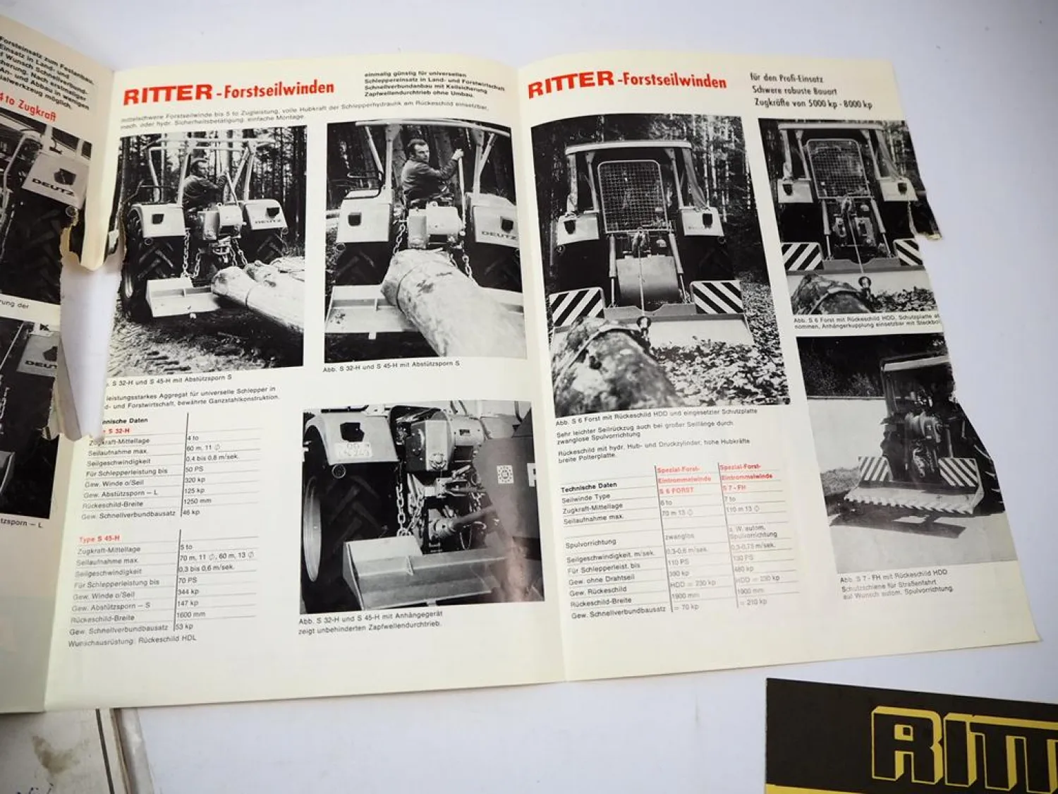 Original Ritter S66 S30 Seilwinde f. Schlepper Betriebsanleitung Ersatzteilliste