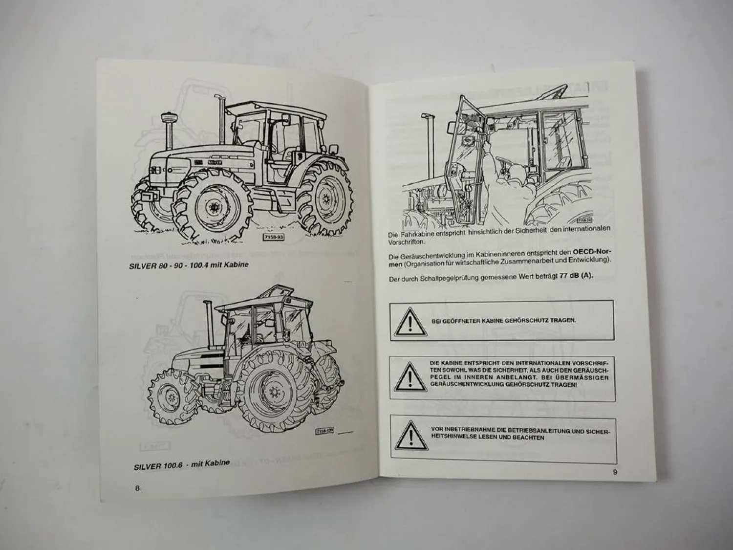 Original Same Silver 80 90 100.4 100.6 Traktor Betriebsanleitung Wartung 1997