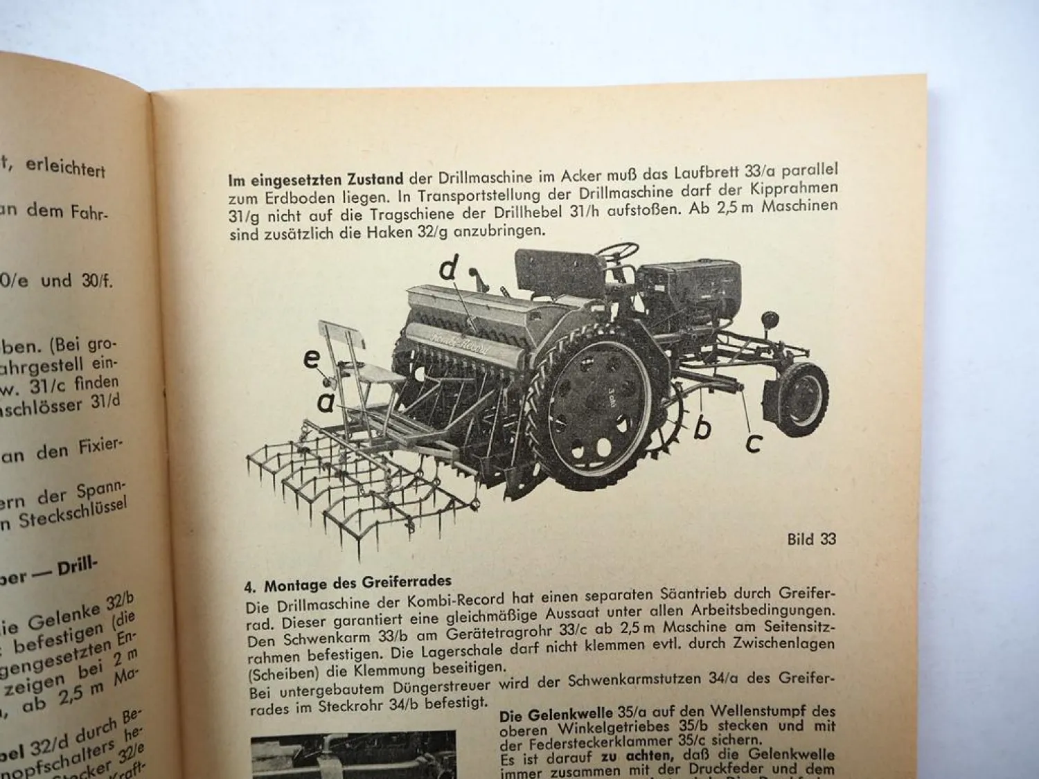 Original Schmotzer Mehrzweckgerät Kombi Record + Arbeitsgeräte Betriebsanleitung