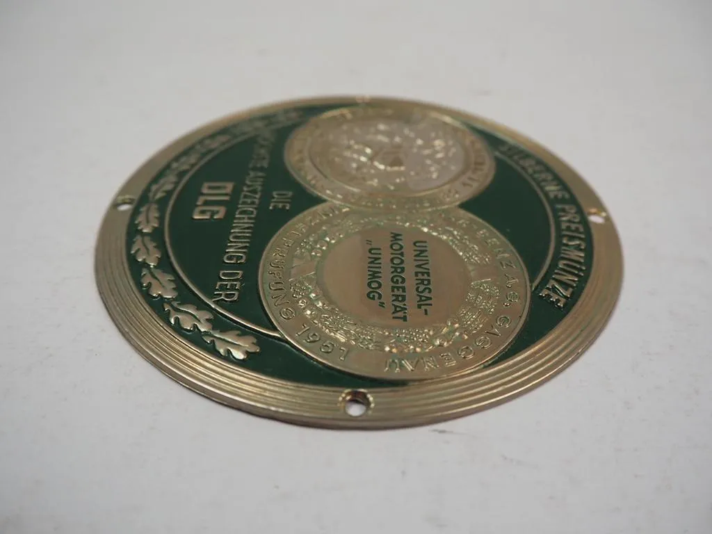 original silberne Preismünze DLG Unimog Mercedes Benz 1951 Durchmesser ca 10 cm